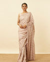 Rosewater Pink Saree with Sequined Paisley Patterns image number 0